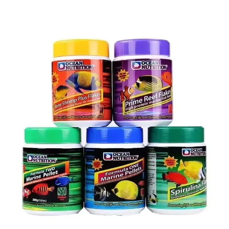 Ocean Nutrition Fischfutterformel, eine Flocken, Spirulina, Salzlake, Garnelen und Meeresfischfutter, Premium-Qualität