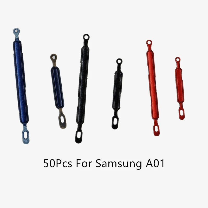 

50 шт., новинка для Samsung A01, кнопка питания, боковая кнопка громкости