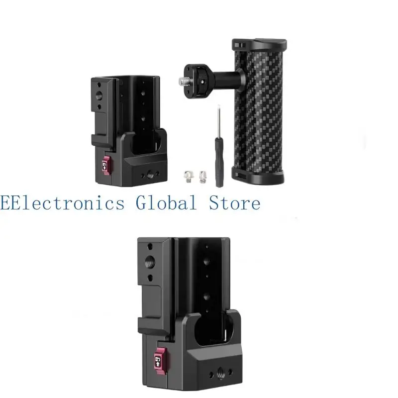 462B Handheld Video Camera Cage for Pocket 4P 4 3, Metal Mount Frame with Side Open Loading Structure for Travel Use