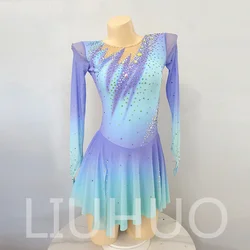 LIUHUO Ice pattinaggio artistico vestito ragazze donne adolescenti elastico Spandex concorrenza all'ingrosso