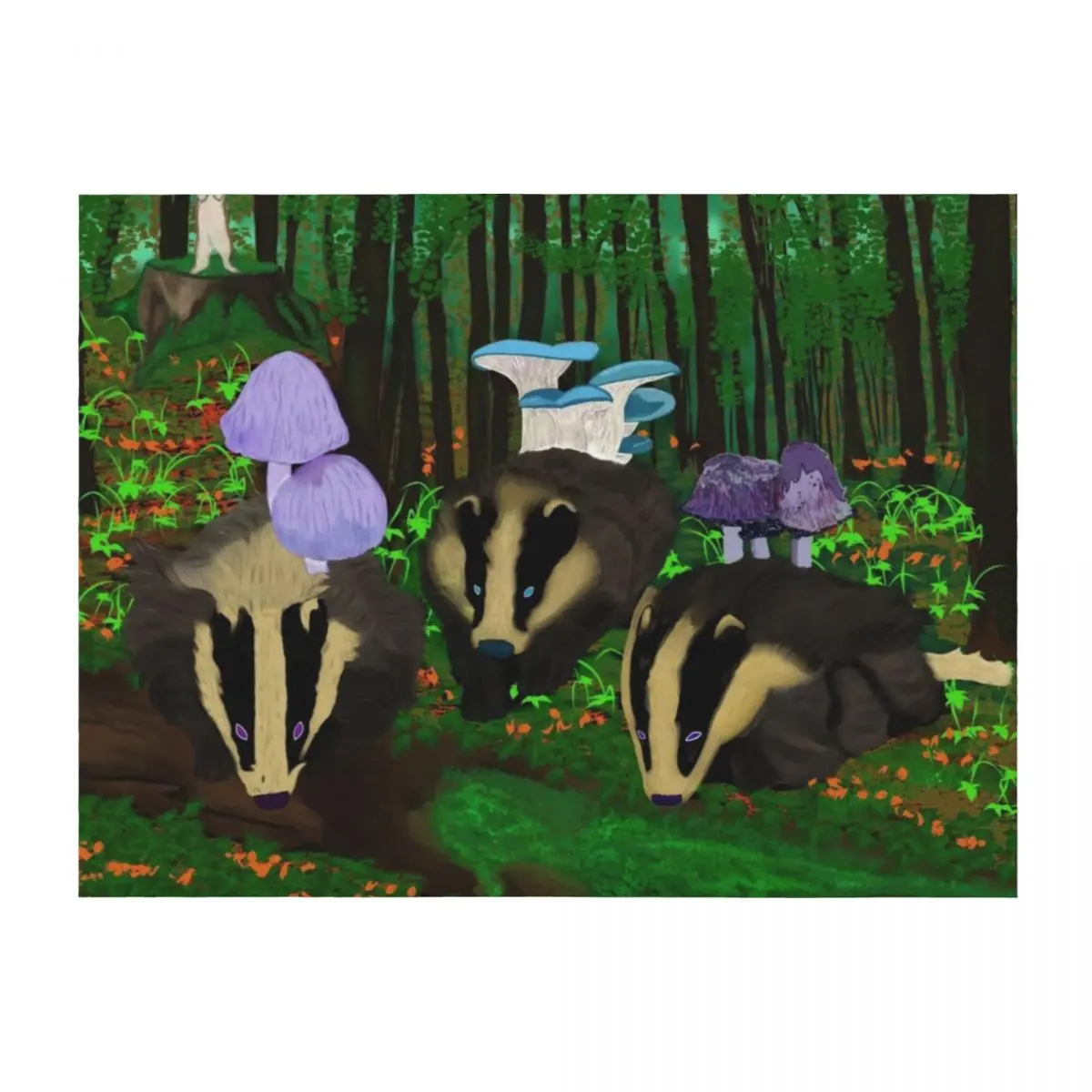 

Boulder Grove Parish Badgers & Friend Throw Blanket Soft Fashion Sofas Blankets For Bed warm for winter Blankets