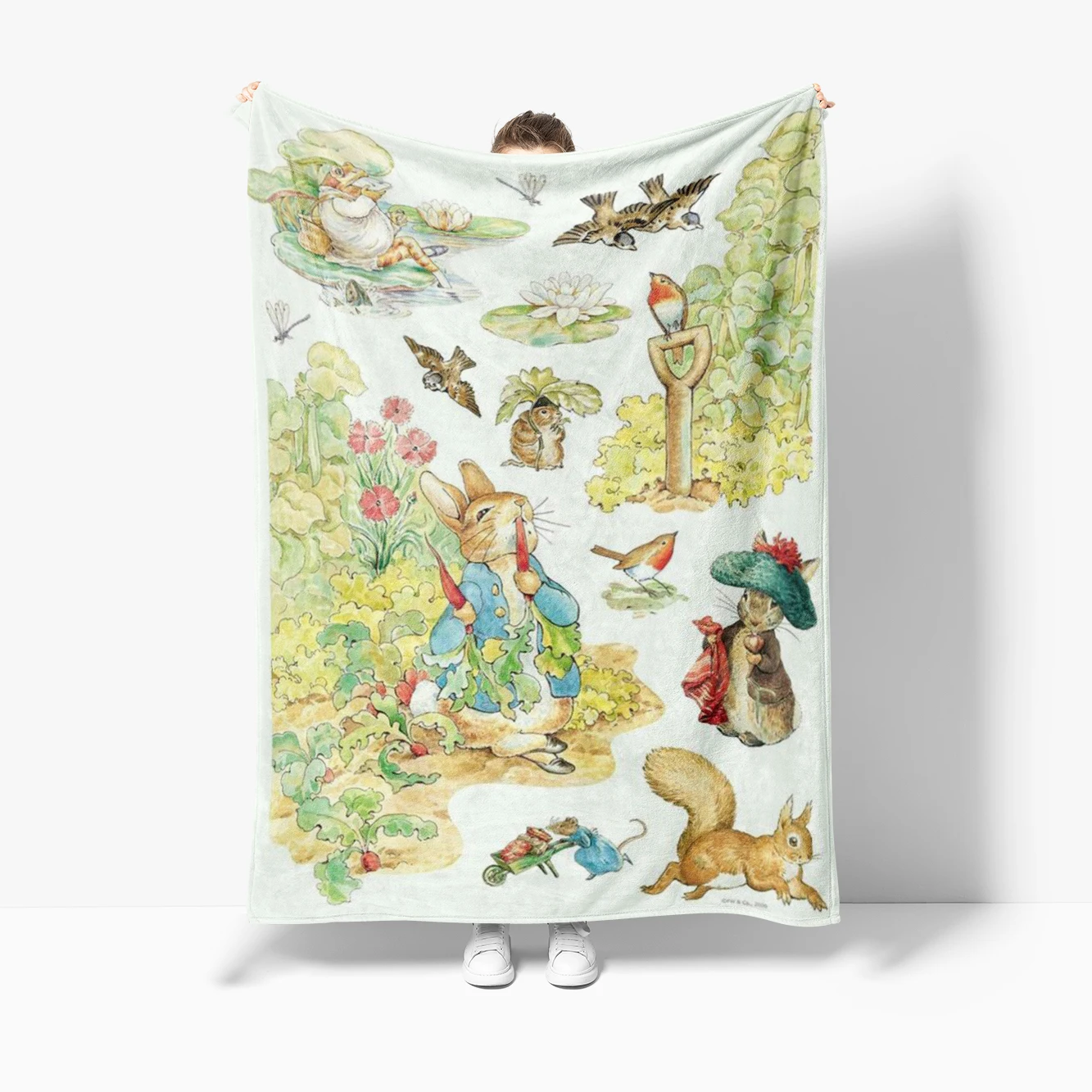 Soft Sherpa Blanket Peter The Rabbit Flannel Blanket for Bedding Room Sofa Soft Blanket Bedspread Home Decor Office Nap