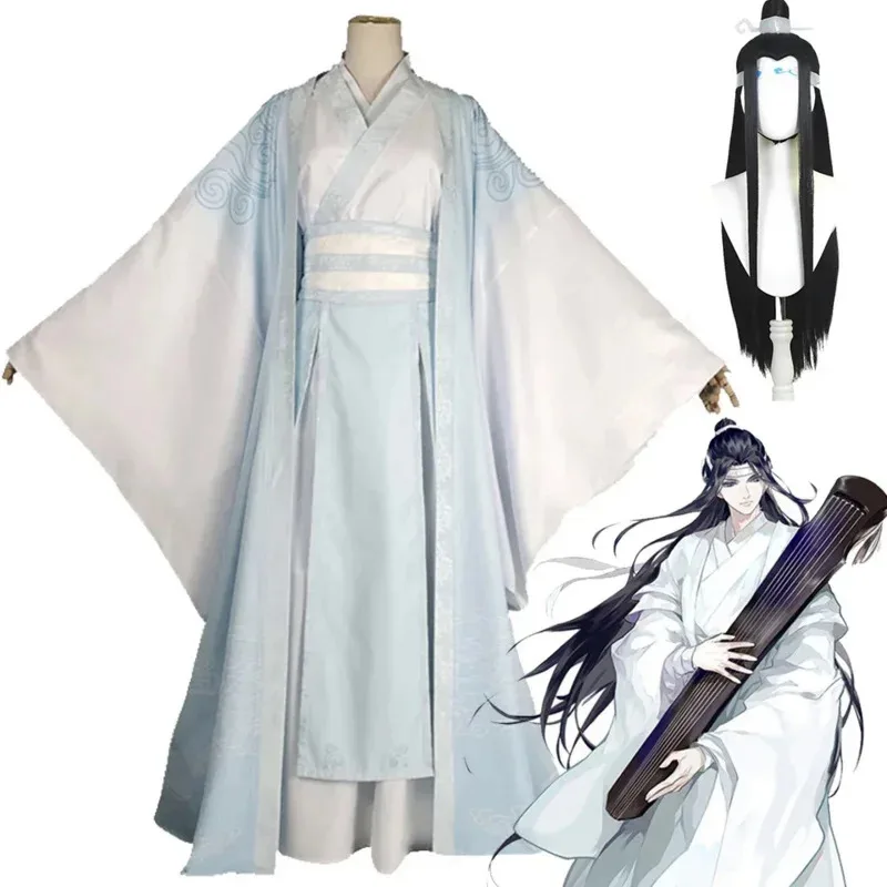 2025 yiyi أنيمي وي ووشيان مو داو إلى شي لان وانغجي تأثيري LanZhan القديمة زي شعر مستعار غراند ماستر من شيطاني زراعة