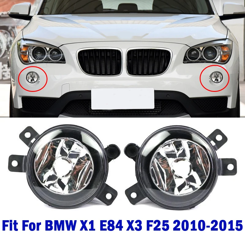 

2Pcs/Pair Front Fog Lights Signal Lamp Assembly Fit For BMW X1 E84 X3 F25 2010 2011 2012 2013 2014 2015 63172993525, 63172993526