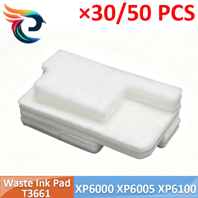 30/50X T3661 Waste Ink Tank Pad Sponge for EPSON Expression XP6000 XP6005 XP6100 XP6105 XP8500 XP8505 XP8600 XP8605 XP970 XP1500
