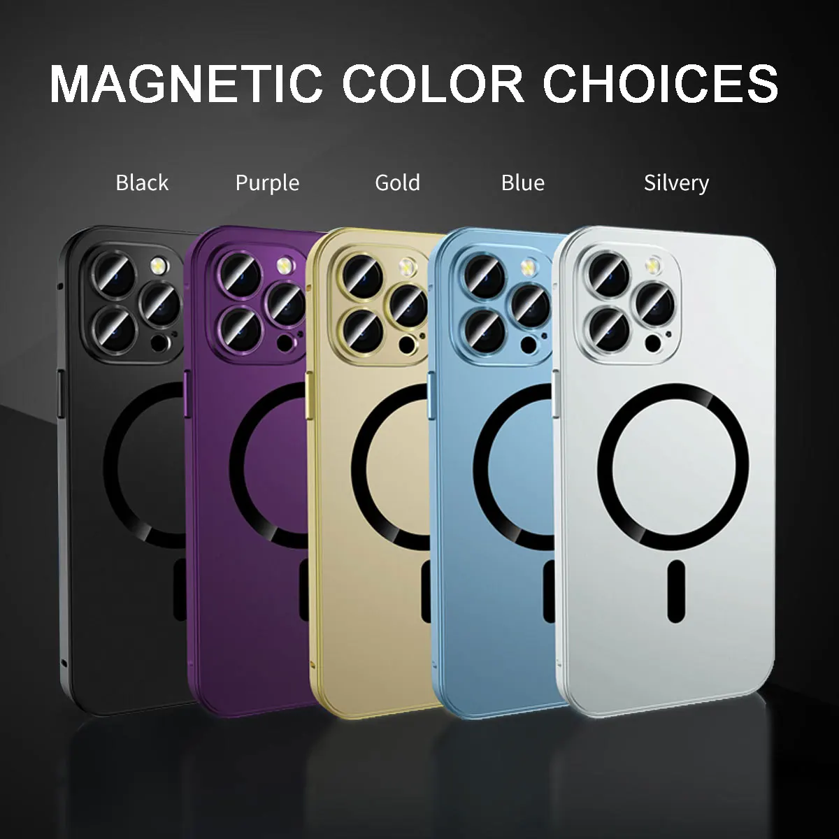 Metall-Handyhülle für iPhone 13 14 15 16 17 Pro Max Plus Original Farbige Magnetische Abdeckung für iPhone 17 Air PC Aluminium-Gehäuse – Detail 12