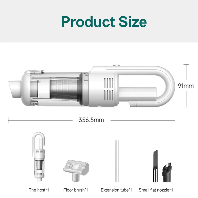 15000pa Wireless Vacuum Cleaner Powerful Suction HEPA Filter Handheld Vacuum Multifunctional Household Cleaner for Car Floor