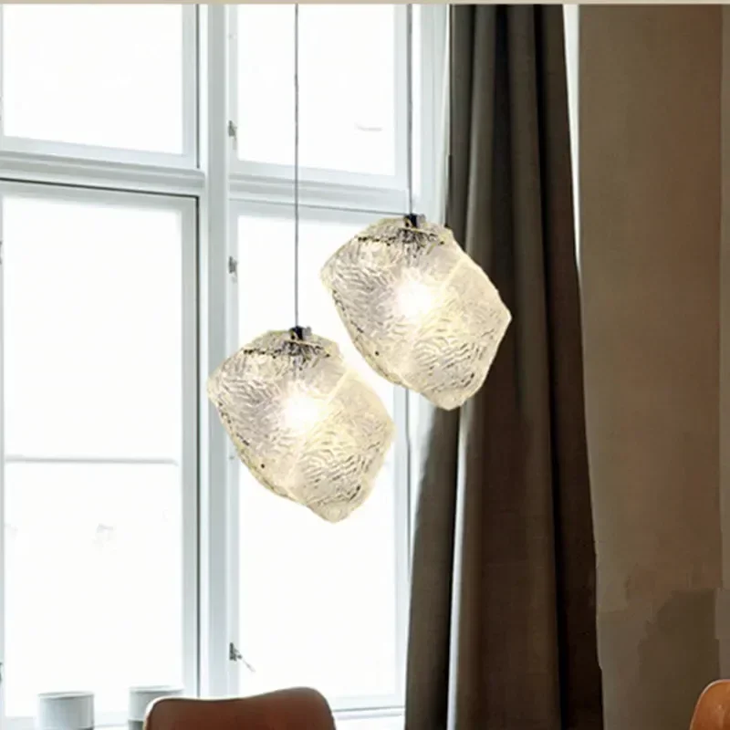 

Nordic Lava Ice Chandelier INS Popular Glass Bedside Light Indoor Living Room Dining Hall Bar Cafe Kitchen Creative Hanging Lamp