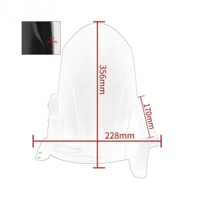 Rear Mudguard For Yamaha Tenere700 Tenere 700 2019-2024 XT700Z XTZ700 2019-2024 Motorcycle Wheel Fender Splash Guard Accessories
