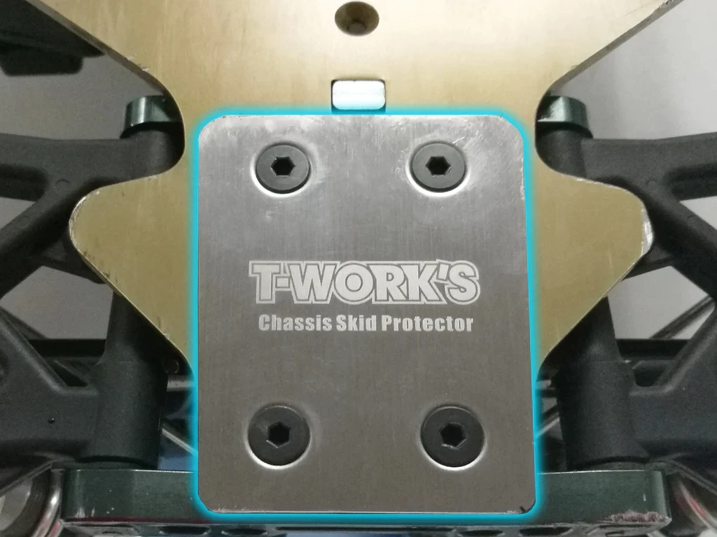 T-WORKS Front and Rear Chassis Skid Protector anti-scratch sheet chassis protection board for 1/8 HB Racing D817 V2 D819 buggy