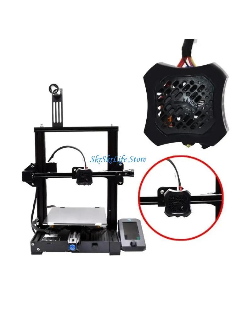 

E65E для Ender3 v2 Full Combellable Extruder Printer Metal Hotend с охлаждающим вентилятором для Ender3 V2