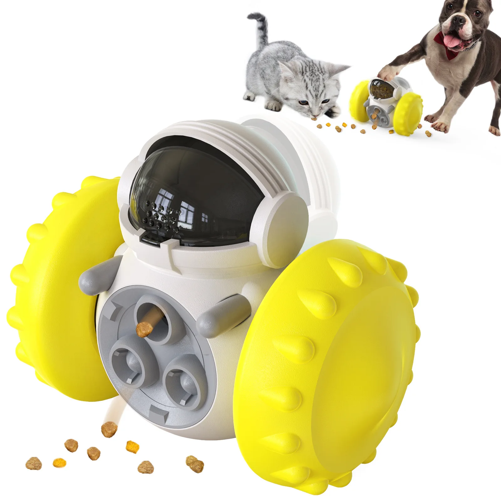 

Dog Cat toysInteractive Treat Leaking Tumbler Ideal for Small Dogs Plus Cats Also a Slow Food Feeder for IQ Training Tumbler toy