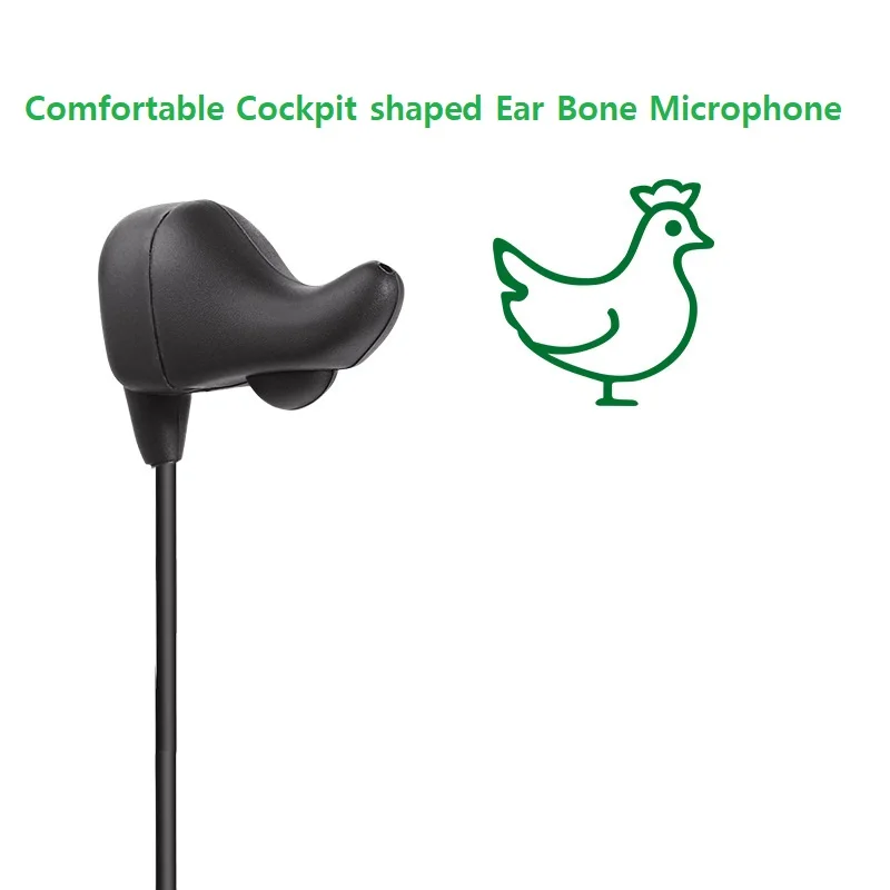 Cuffie con microfono auricolare a conduzione ossea K-head Cuffie con vibrazione ossea a conduzione ossea per walkie-talkie Kenwood Baofeng