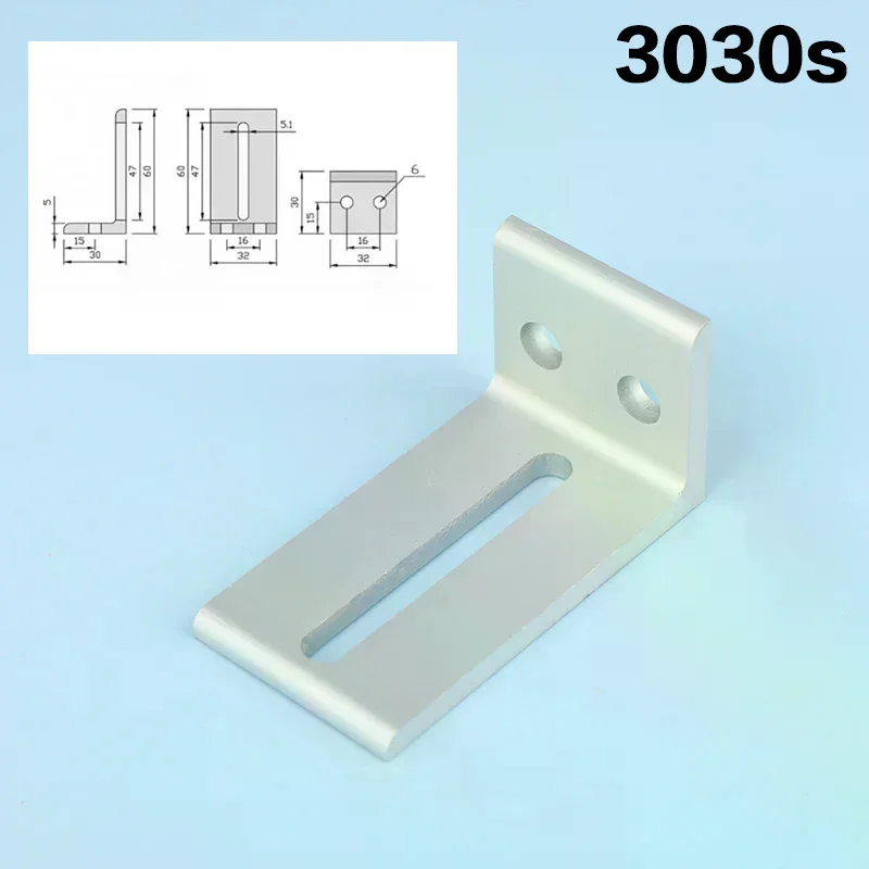1/2Pcs Aluminum Profile Frame Layer Plate Support Brackets 2020 3030 4040 Outer Side Fixing Parts