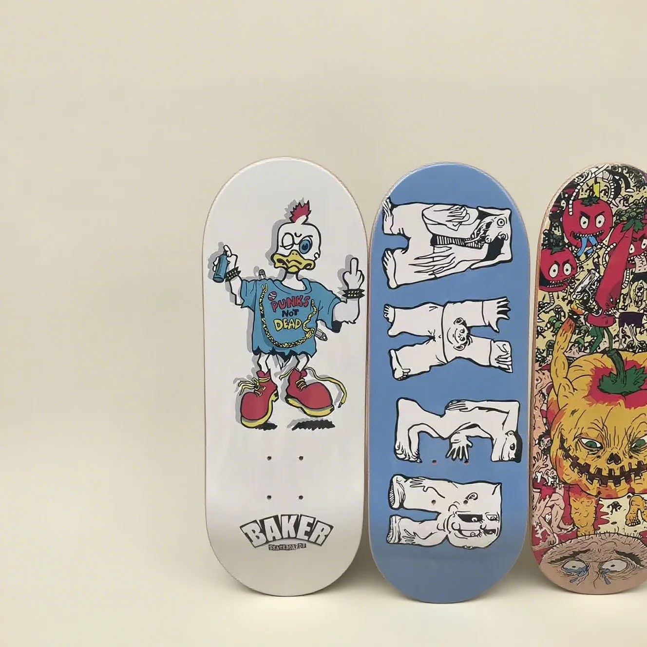 سطح لوح التزلج بيكر - هزاز مزدوج، مصنوع من خشب القيقب الكندي بنسبة 100%، هيكل 7 طبقات، خيارات الحجم: 7.75/8.0/8.25/8.5 بوصة