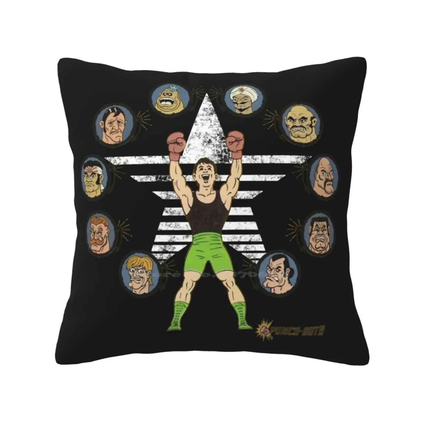 Punch Out!! Tri-Blend T-Shirt Pillows Case Bedroom Home Decoration Punch Out