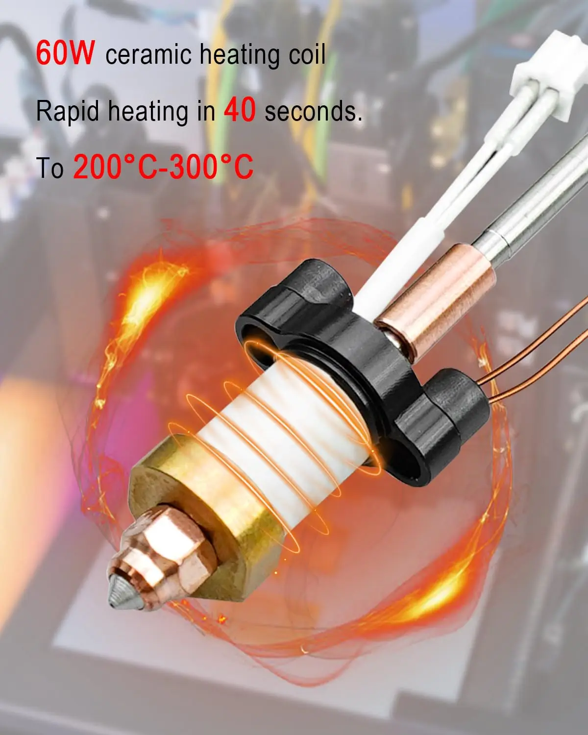 Creality Alte Version K1 Hotend Keramik-Heizblock-Kit, Vollmetall-Integriertes Hotend Schnellwechsel-Düsen-Kit für K1C/K1Max – Detail 3