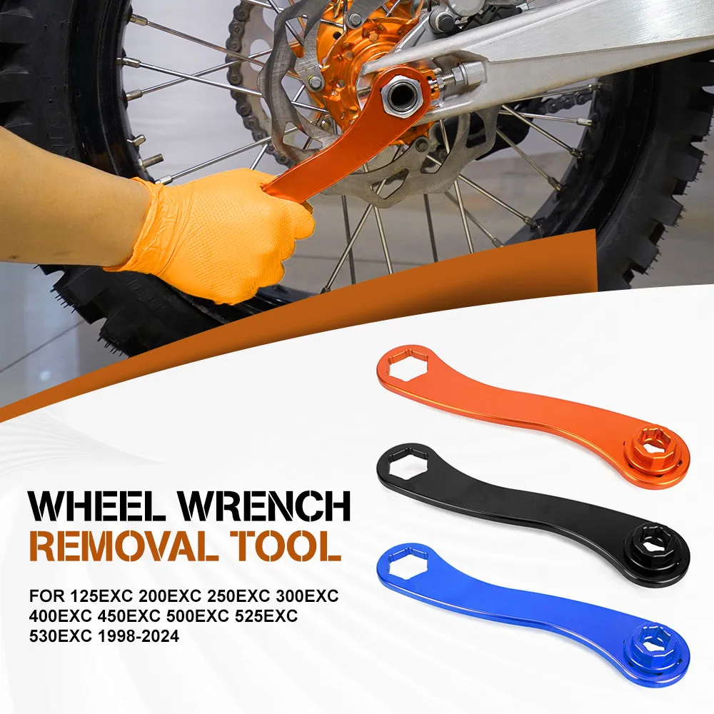 

Front Rear Wheel Removal Axle Wrench Tool Spanner For 125 250 350 450 530 EXC EXCF XC XCW XCF SX SXF 1998-2022 17-27-32MM