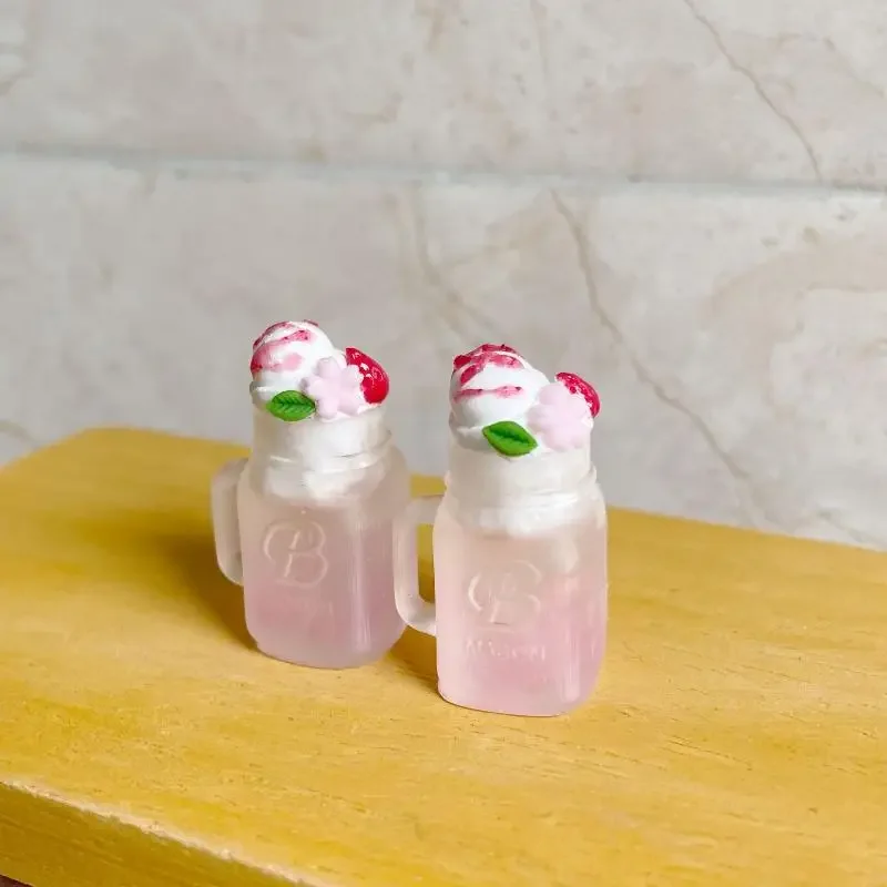 Casa de muñecas en miniatura, modelo de bebida de hielo de simulación de helado para decoración de casa de muñecas, juguetes para juego de imitación, regalo, 1 Uds.