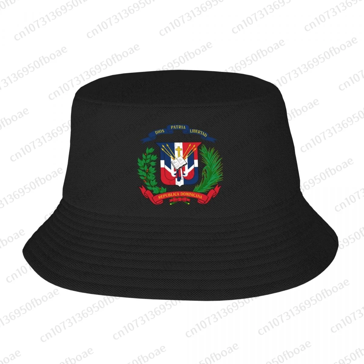 Coat Of Arms Of The Dominican Republic Summer Fisherman Hats Outdoor Sun Protection Fishing Hunting Cap Men Ladies Sun Hat