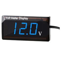 Car Digital Voltmeter 12V Voltage Meter Car Audio Gauge LED Display 12V Meter Waterproof Voltage Gauge Meter for Car Motorcycle