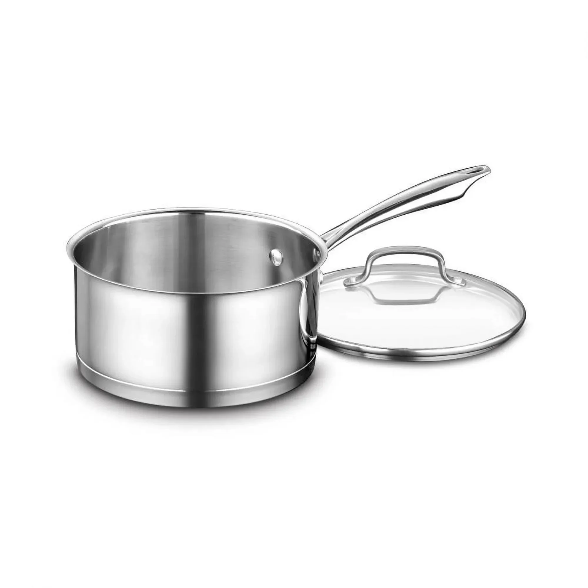 

3QT Stainless Steel Saucepan with Lid, Professional Grade, Even Heating, For Sauces, Melting, Simmering, Stovetop Safe, Durable