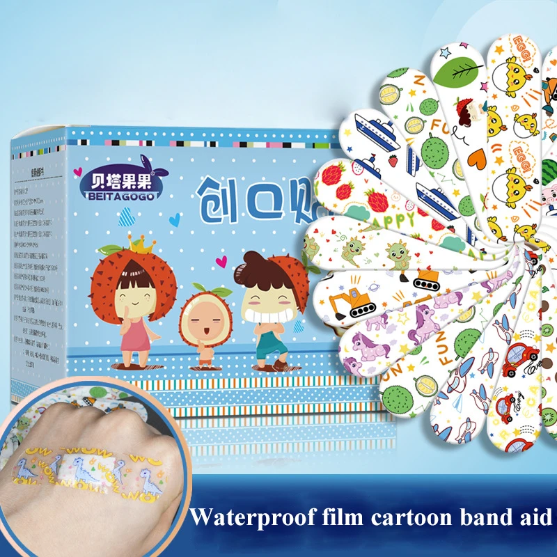 120Pcs Children Cartoon Medical Adhesive Wound Band Aid Bandage Breathable Waterproof Emergency Wound Plaster Patch First Aid