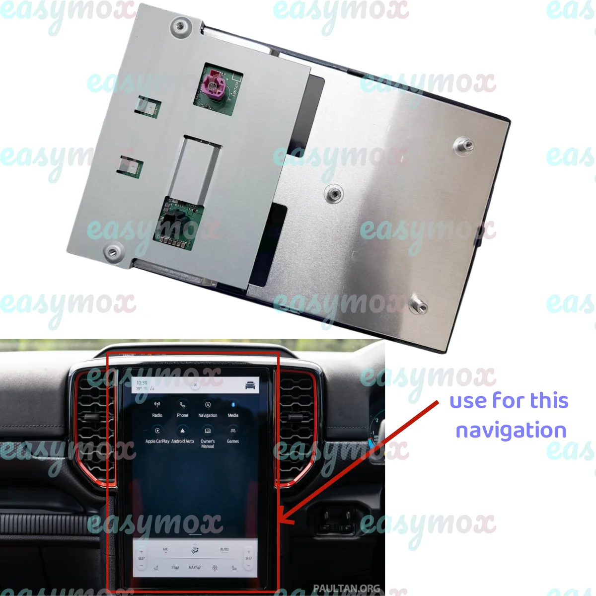 

12 Inch Car LCD Display For 2022-2024 FORD Ranger Raptor Head Unit Navigation Radio Multimedia Screen Repair