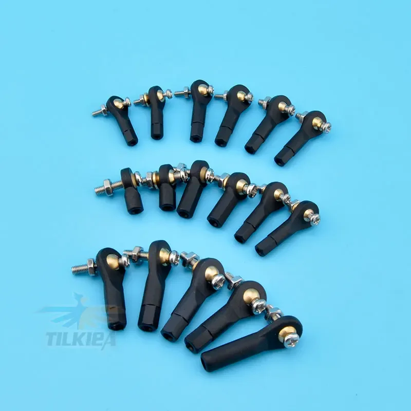 10PCS Plastic M2 M2.5 M3 Rod End / Ball End / Ball Joint with Screw for RC Boat Airplane RC Car Truck Buggy Crawler