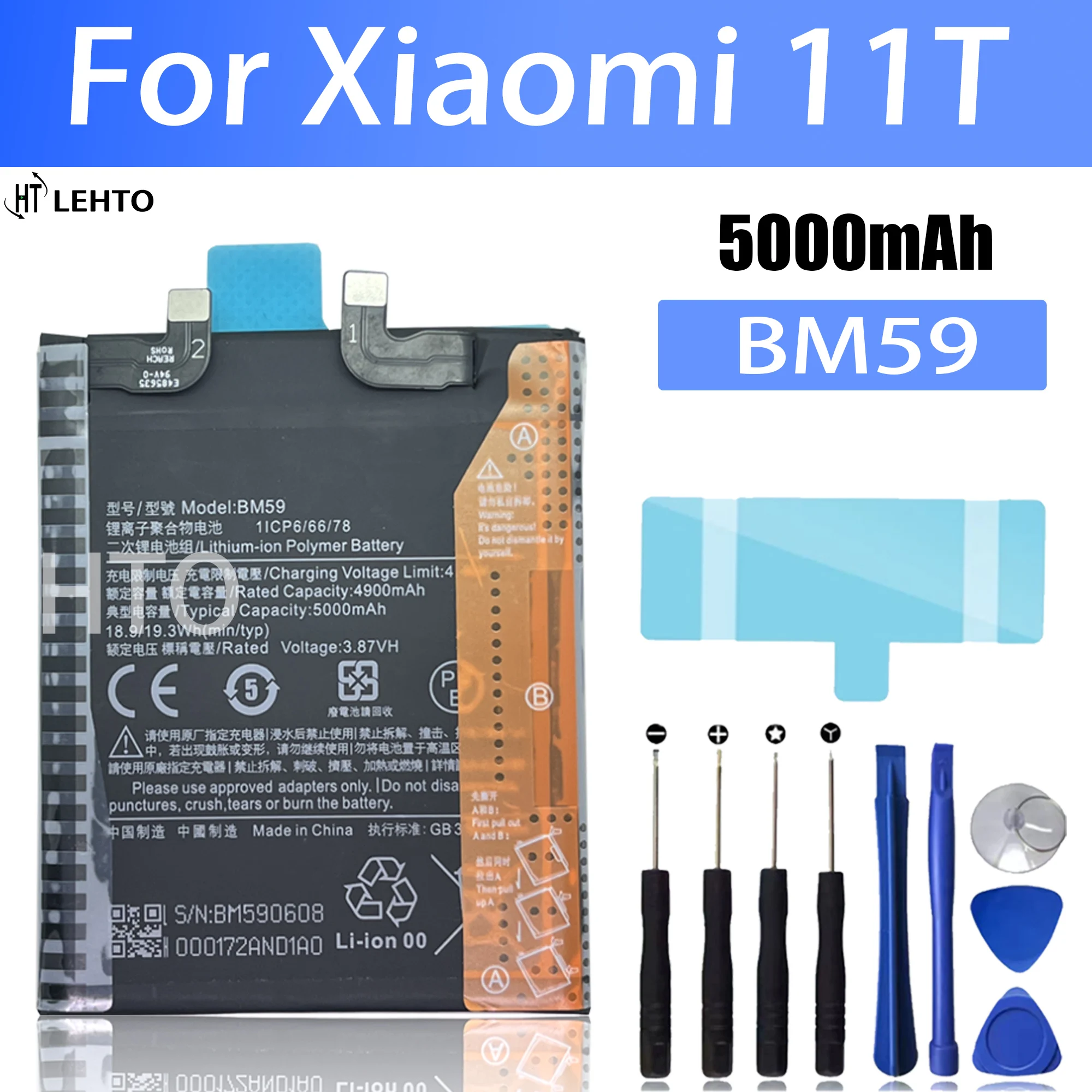 100% nowa oryginalna Bateria BM59 do telefonu xiaomi 11T wymienna Bateria