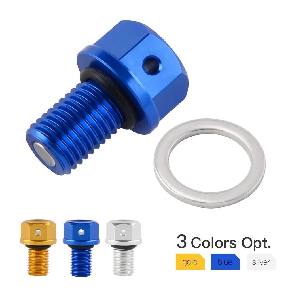 

NICECNC For Yamaha ATV YFM350 YFM600 Grizzly YFZ450 Rhino 450 700 Snowmobile SRX 120 M10X1.25 ATV Magnetic Oil Drain Plug Bolt