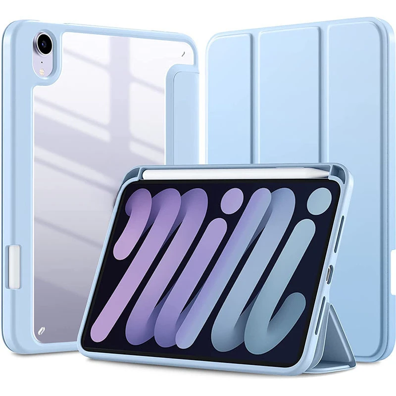 Acryl-Hülle mit Stifthalter für iPad Air 6 Pro 12.9 11 10. Generation Y-Fold Stoßfest – Detail 1