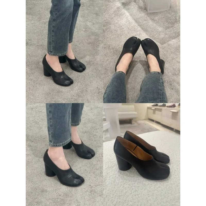 Sommermode Weiche Leder Split-Toe Damen Tabi Ballettschuhe Bequeme Damen Tanz-Mules Schuhe Zapatos De Mujer – Detail 1