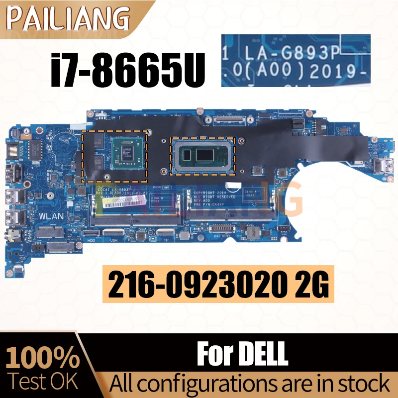 

For DELL Latitude 5400 Notebook Mainboard LA-G893P i7-8665U 216-0923020 2G 0NG2GF Laptop Motherboard Full Tested