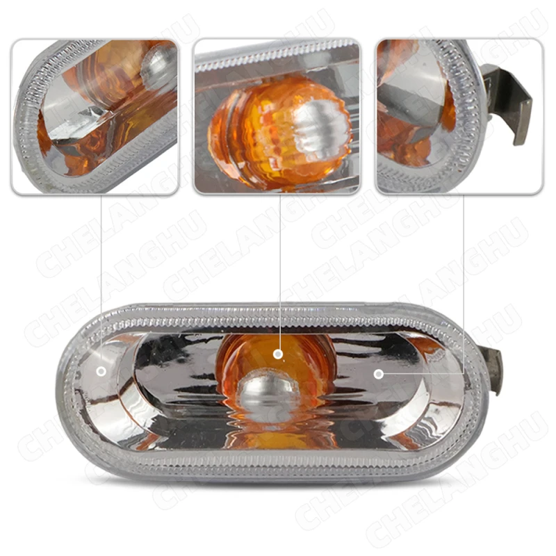 2Pcs For VW Caddy 2009 2010 2011 2012 2013 2014 2015 Car-Styling Side Marker Turn Signal Light Lamp Repeater Without Bulbs