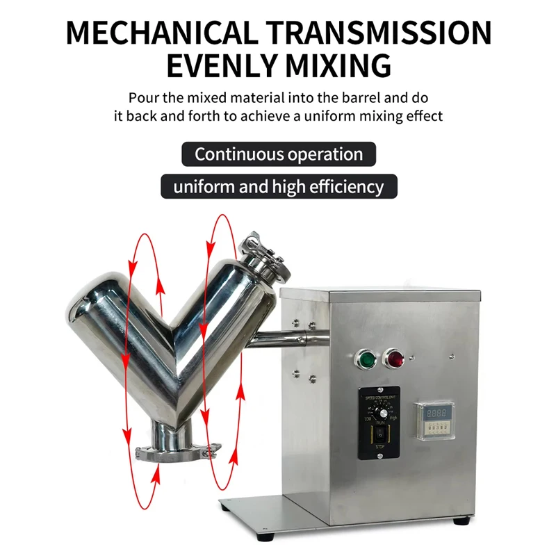 304 Stainless Steel V-Shaped Powder Mixer Multifunctional Cocoa Milk Powder Mixer