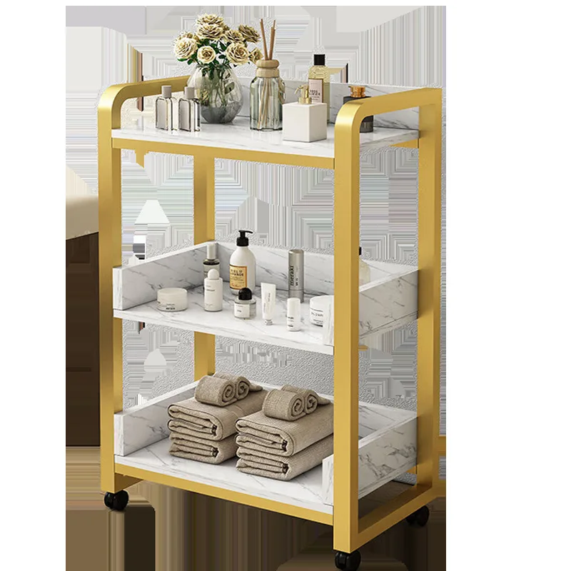Multi Mobile Beauty Cart with Storage Rack Purpose Movable Trolley for Salon Spa Equipment Organizer Rolling Cart No drawer