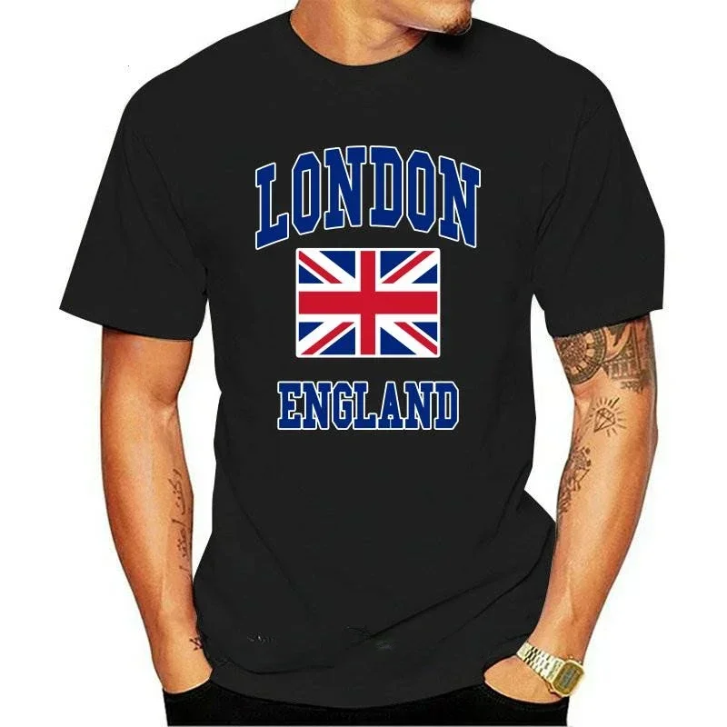 streetwea New England London Man Printed T-shirt Flag Britian Union Vintage Unisex Adult man Top Classic Aesthetic Ropa Hombre