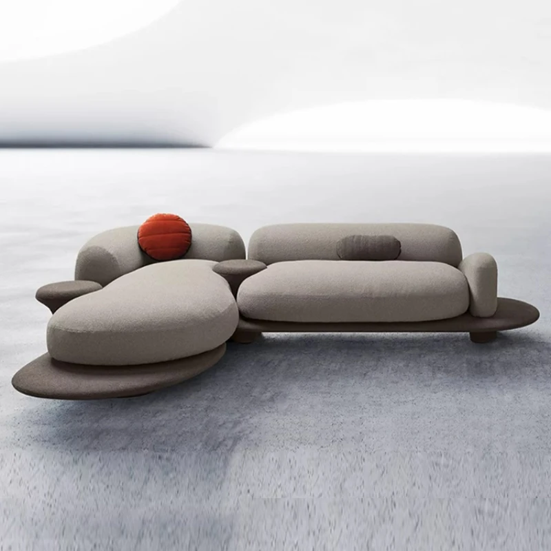 

Creative design for the corner of a small living room in a cobblestone modular fabric sofa combination