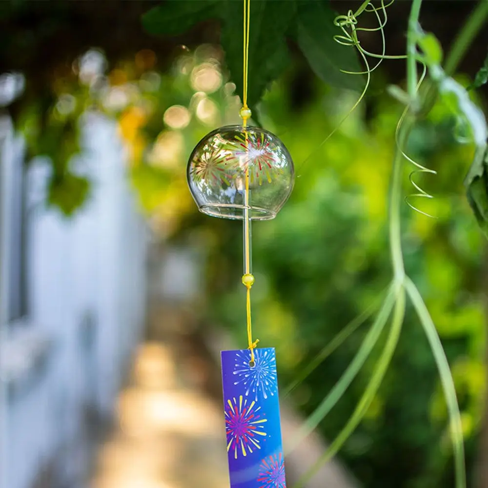 1PC Wind Bell Japan Wind Chimes Handmade Glass Furin Spa Kitchen Office Decor japanese room decor For Home Decoration Party