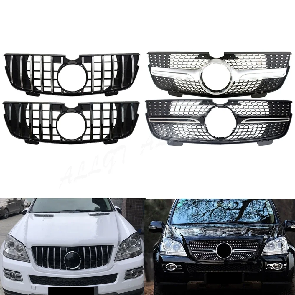 

Car Front Racing Facelilft Bumper Grill Upper Billet Grilles Cover For Mercedes-Benz X164 GL-Class 2007-2009