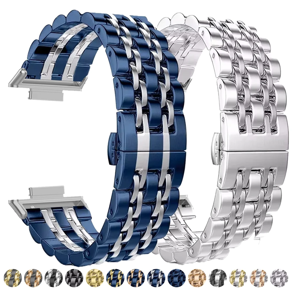 Correa de acero inoxidable para Huawei Watch Fit3, pulsera de Metal para Huawei Fit3 Fit2 Fit1, accesorios de repuesto para reloj