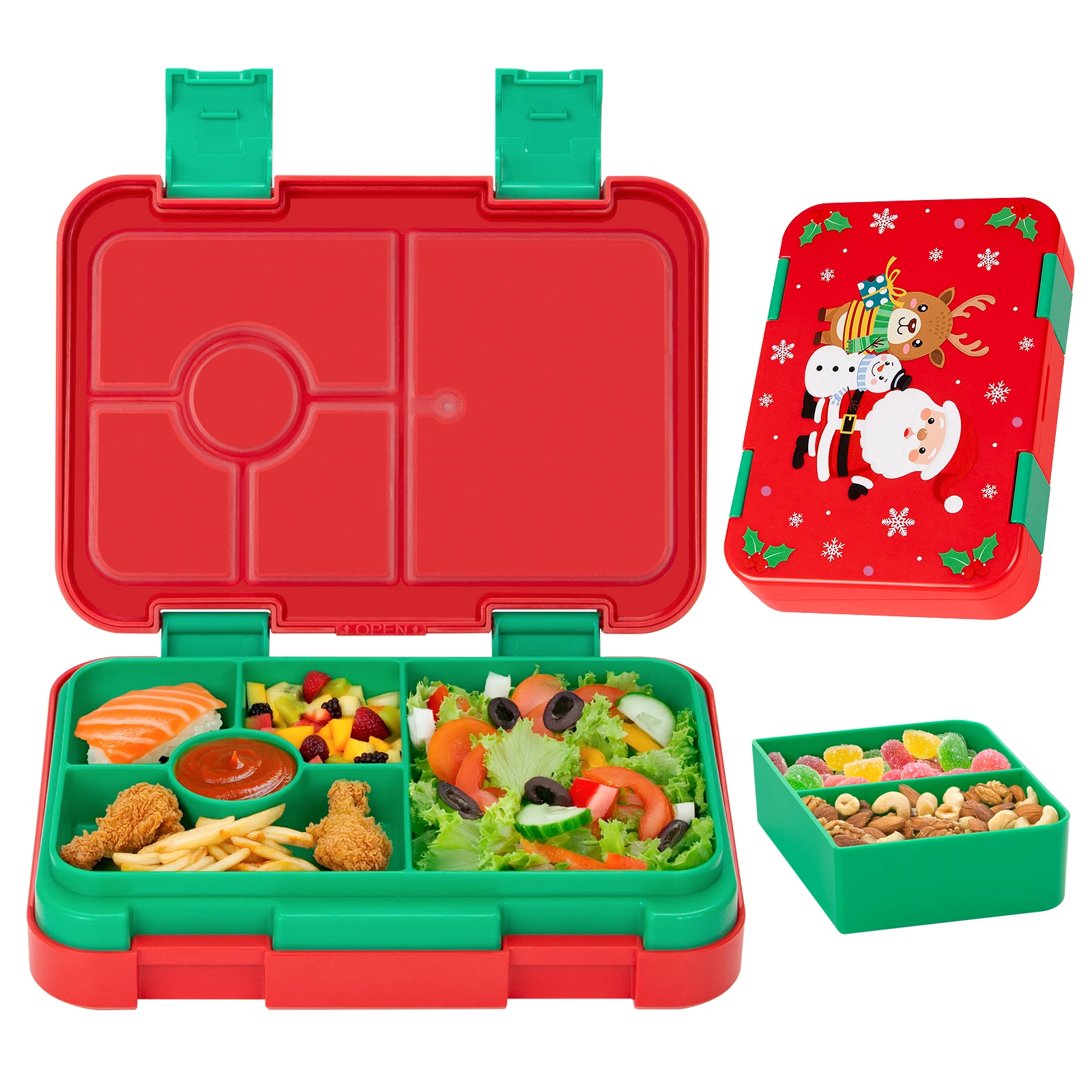 Entzückende Kinder-Lunchbox für Studenten, mikrowellengeeignet, Reise-Bento-Box, Halloween-Behälter, tragbar, auslaufsicher, Obstsalat, Bento-Box