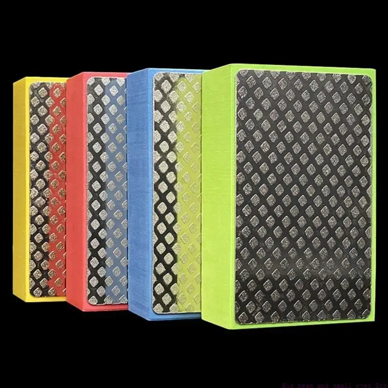Diamond Hand Sanding Block for Metal Glass Tiles Ceramic Grinding Polishing Pad 90*60*30mm 60/100/200/400# Durable Abrasive