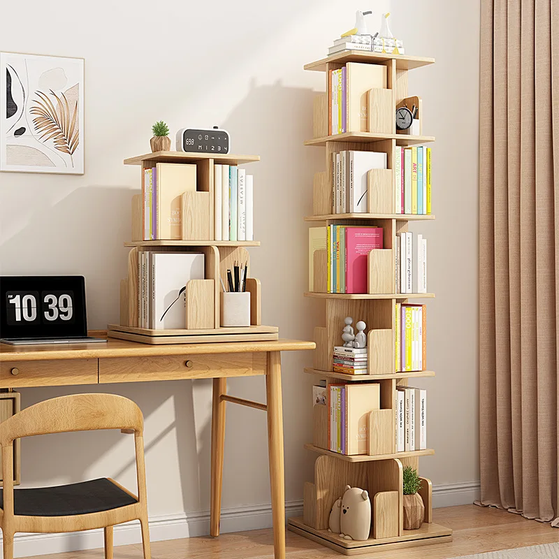 

Квадратная вращающаяся книжная полка, напольная полка для хранения, книжный шкаф для дома, спальни, библиотеки