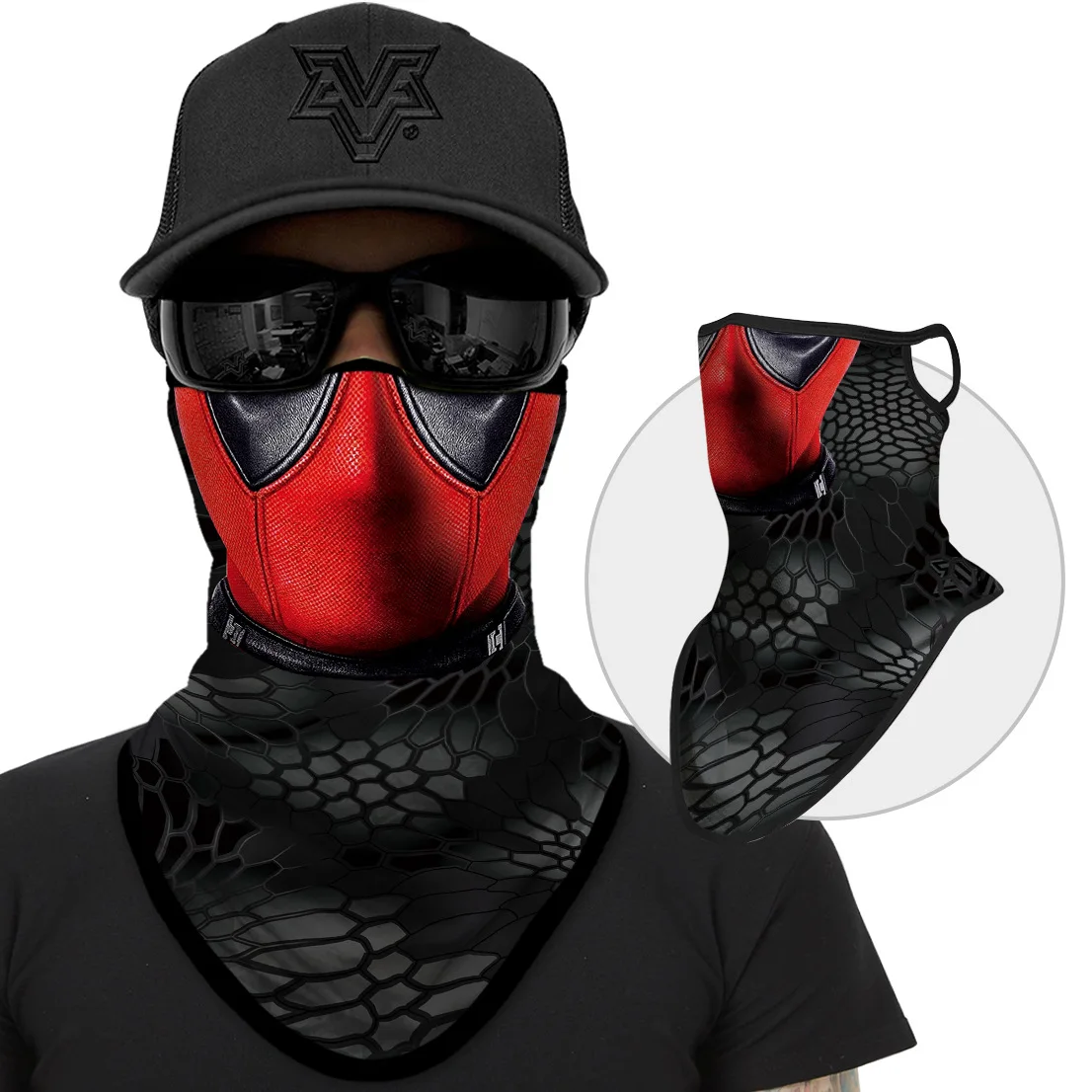 Windproof Half Mask Neck Warm Cycling Headgear Joker Triangle Scarf Earloop Venom Face Cover Breathable Face Balaclava Men Women