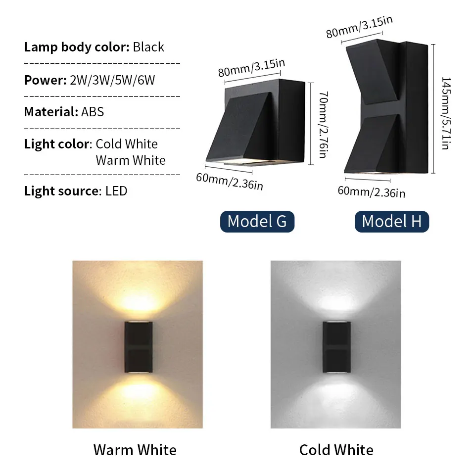 LED Wall Lamp Light Motion Sensor ABS Material 2W 3W 5W 6W AC85-265V Cold White Warm White Adjusted Beam Indoor Outdoor For Home