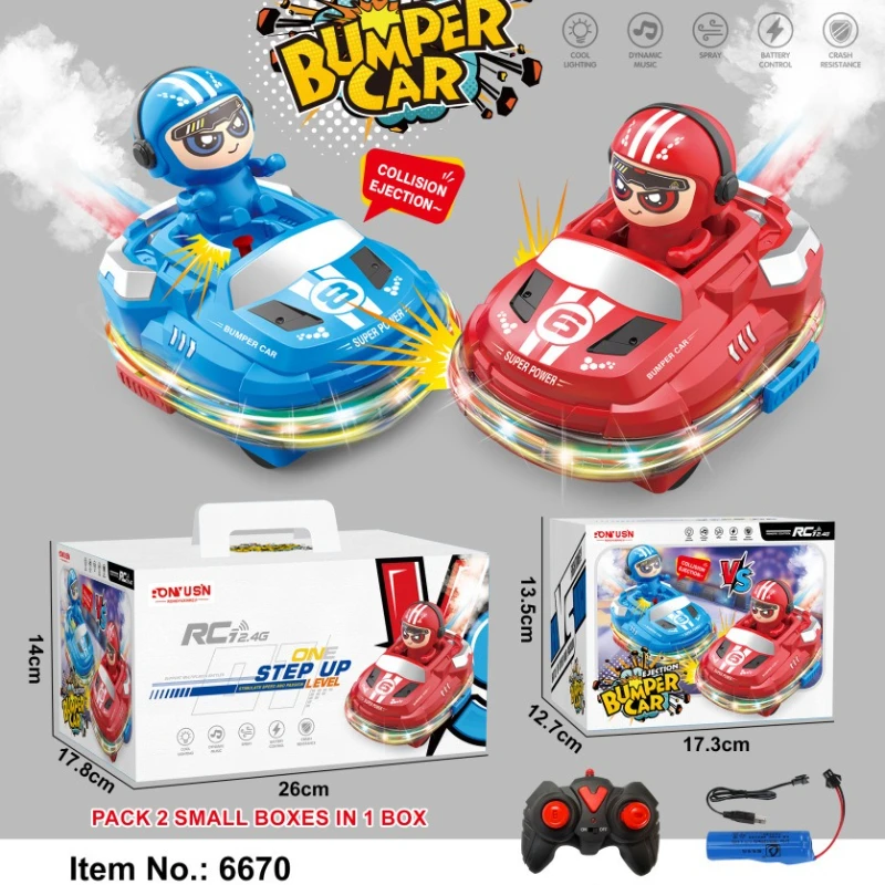 

Remote Control Battle Bumper Car Launch Doll Parent Child Interaction Remote Control Car Function Family battle toys for kids