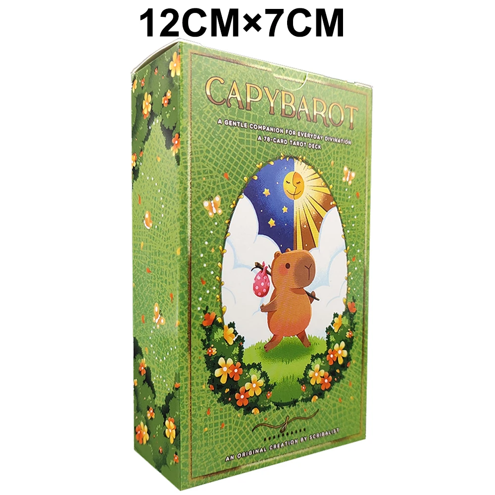 12CM×7CM Capybarot divination Tarot With Guidebook Interesting and intuitive method of tarot card divination