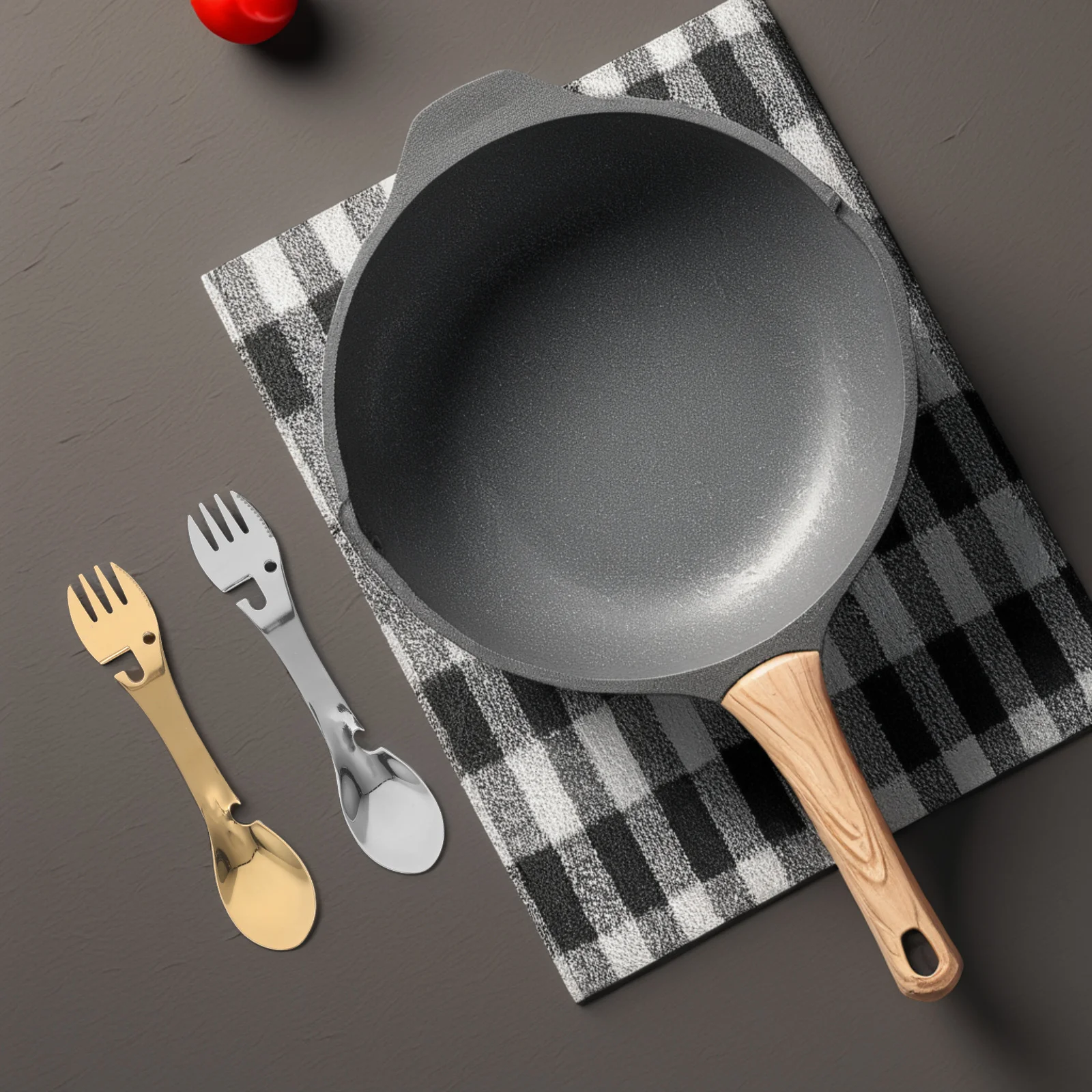 

4 Pcs Backpacking Utensil Camping Spoon Cutlery Bottle Opener Spork Tool Utensils Fork and Eating